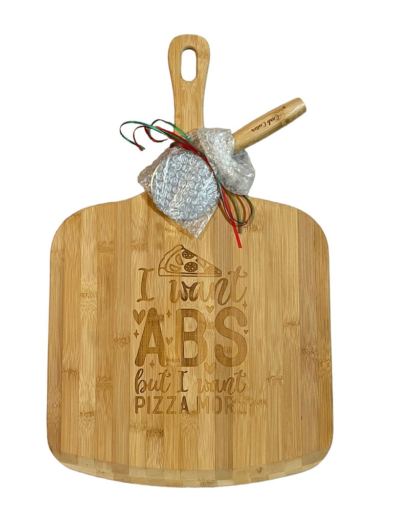Pizza Board & Cutter Set