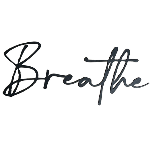 Metal Word Wall Art: Breathe