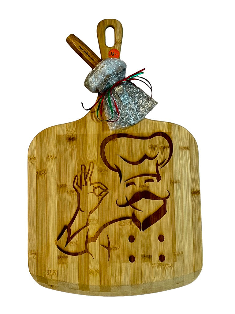Pizza Board & Cutter Set