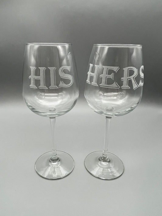 Wine Glass Set/2 His & Hers