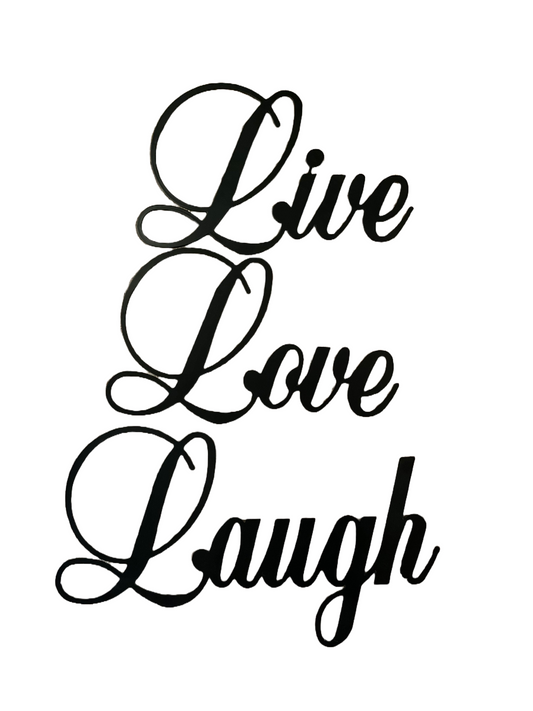 Metal Word Art - Live Love Laugh