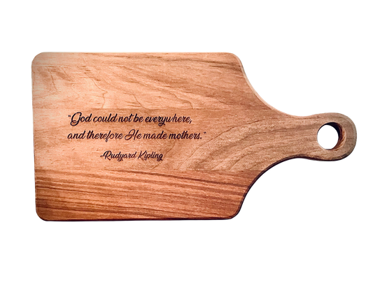 Mother's Day Walnut Cutting Board with Handle