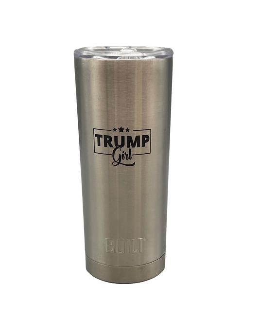 20 ounce stainless steel tumbler for coffee or other beverages. Great gift for the covfefe lover! 